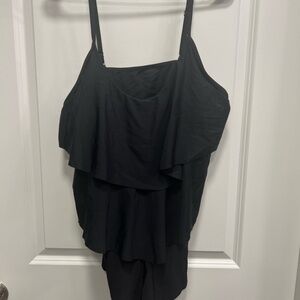 Ladies Black One Piece Swimsuit